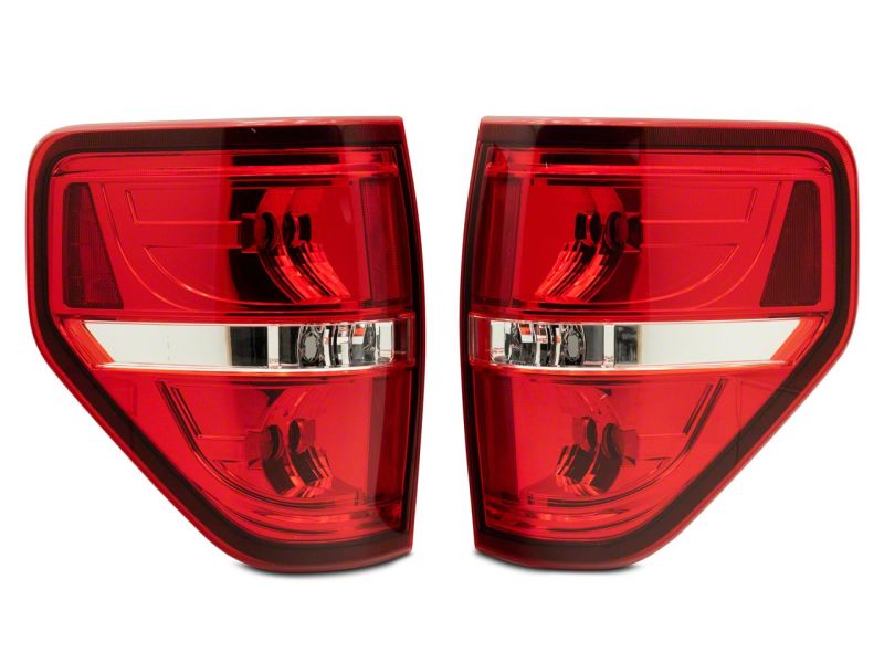 Luces traseras Raxiom 09-14 Ford F-150 Styleside - Carcasa cromada - Lente roja/transparente