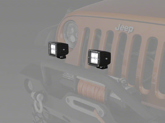 Raxiom 3-In Square 4-LED Off Road Light Spot Beam Universal (Some Adaptation May Be Required)