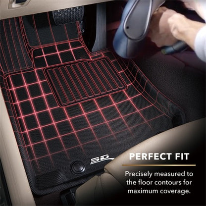 3D MAXpider 2015-2020 Ford Mustang Kagu 1st & 2nd Row Floormats - Black