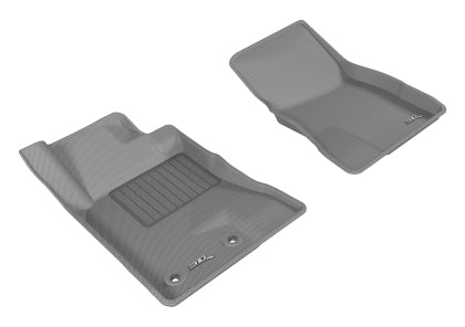 3D MAXpider 2015-2020 Ford Mustang Kagu 1st & 2nd Row Floormats - Gray