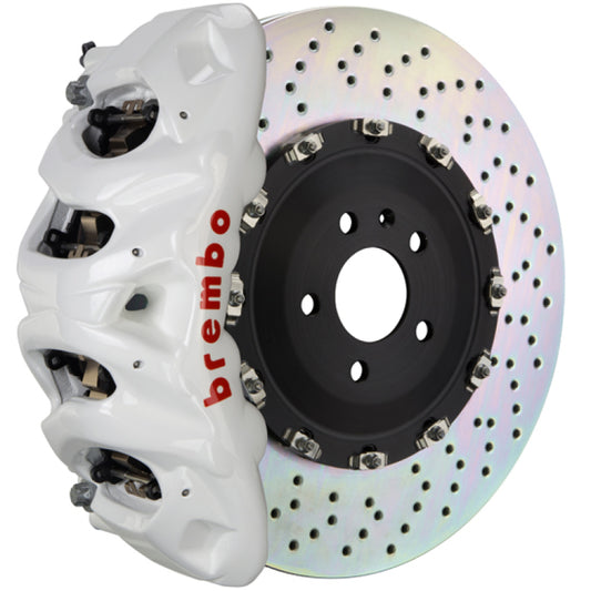 Brembo 15-23 Mustang GT/V6/EcoBoost Front GT BBK 6 Piston Cast 380x34 2pc Rotor Drilled- White