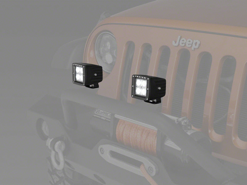 Raxiom 3-In Square 4-LED Off Road Light Flood Beam Universal (Some Adaptation May Be Required)