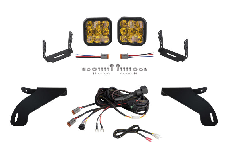 Diode Dynamics 21-22 Ford F-150 SS5 Bumper LED Pod Light Kit - Sport Yellow Combo