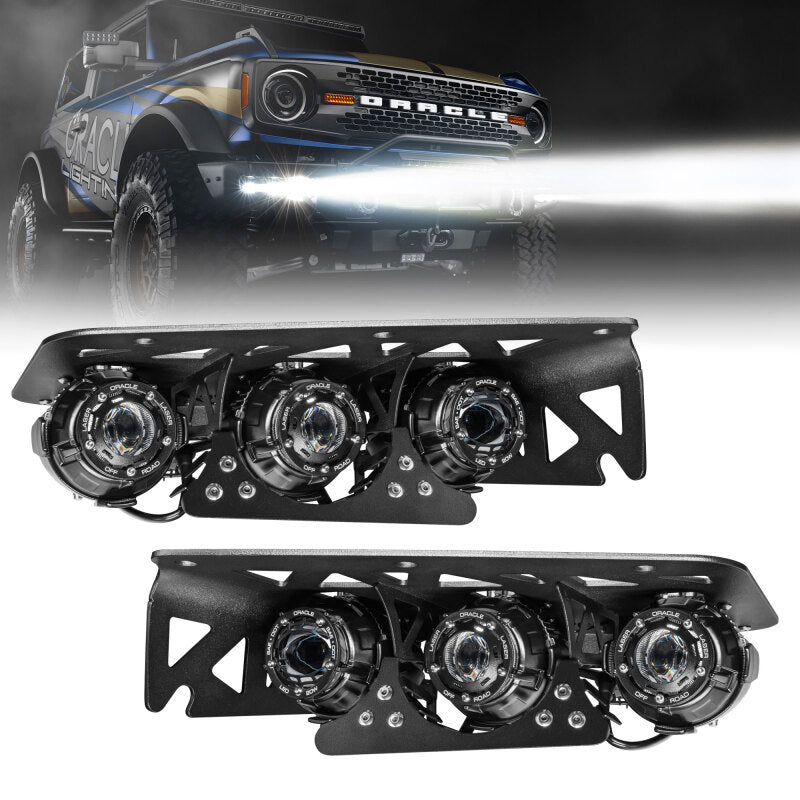 Oracle Lighting 21-24 Ford Bronco Off Road Laser and LED Fog Light Kit for Steel Bumper