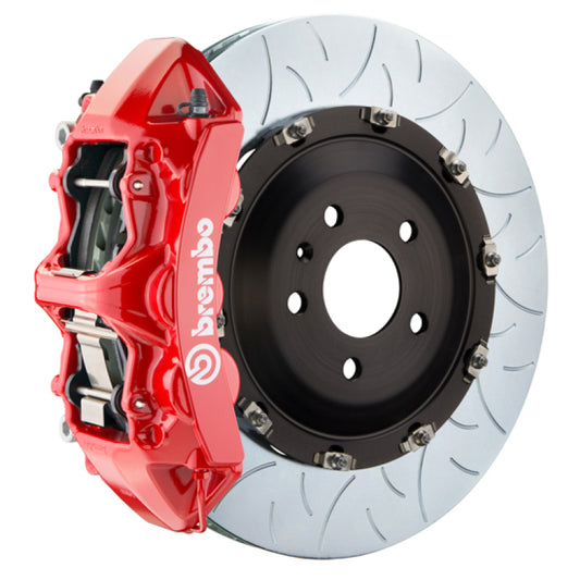 Brembo 15-23 Mustang GT (S550) Front GT BBK 6 Piston Cast 405x34 2pc Rotor Slotted Type-3-Red