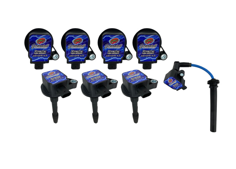 Granatelli 18-23 Ford 5.0L 4V Hi-Perf Coil-On-Plug Wire Conn Kit w/Coil Packs- Blue (65K Volt)