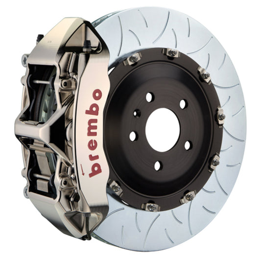 Brembo 15-23 Mustang GT Front GTR BBK 6 Piston Billet 405x34 2pc Rotor Slotted Type3- Nickel