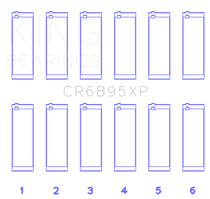 King Ford EcoBoost 3.5L V6 Connecting Rod Bearing Set (Set of 6)