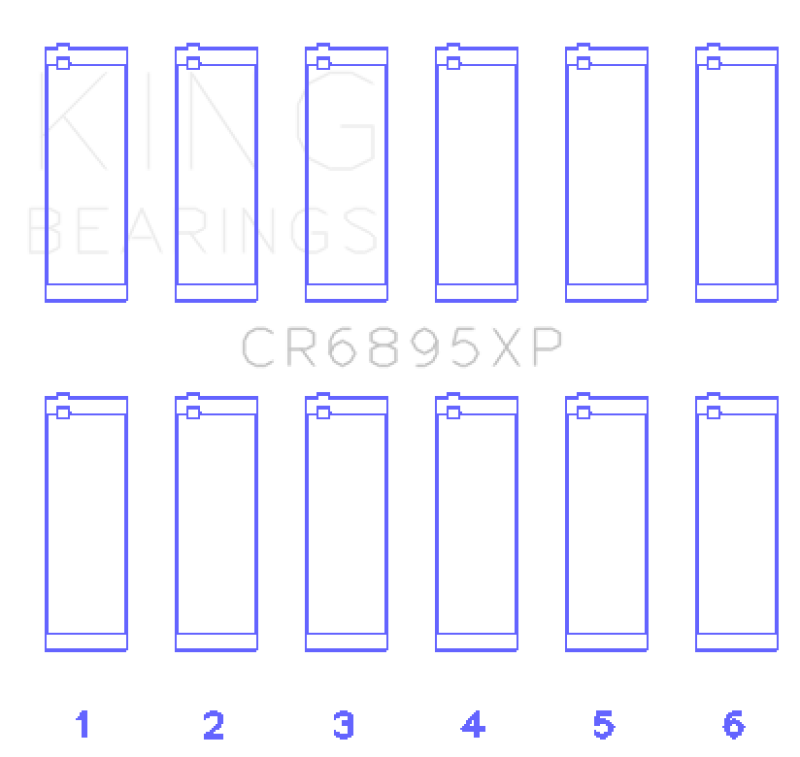 King Ford Ecoboost 3.5L V6 (Size 0.26) Connecting Rod Bearing Set