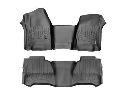 WeatherTech 2017+ Ford F-250/F-350/F-450/F-550 SuperCab Front and Rear FloorLiner - Black