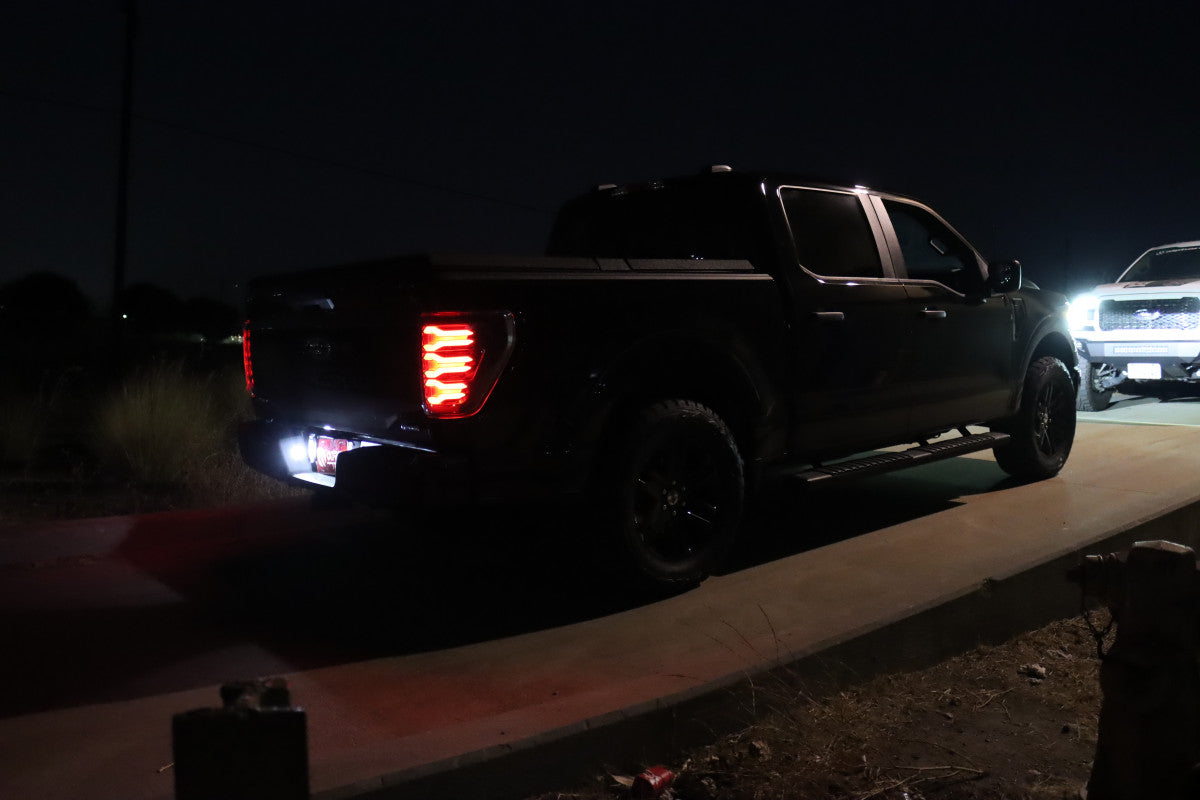 AlphaRex 21-22 Ford F150 LUXX LED Projector Tail Lights - Alpha-Black