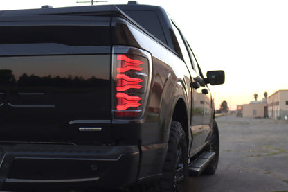 AlphaRex 21-22 Ford F150 LUXX LED Projector Tail Lights - Alpha-Black