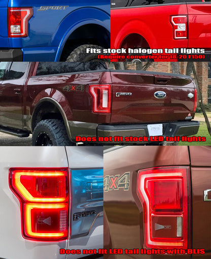 AlphaRex 15-20 Ford F150 Luxx-Series LED Tail Lights Alpha-Black