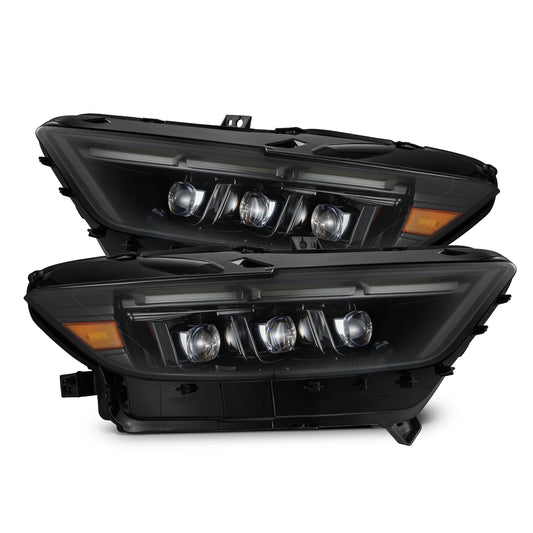AlphaRex 15-17 Ford Mustang NOVA LED Proj Headlights Alpha Black w/Activ Light/Seq Signal/Switch DRL