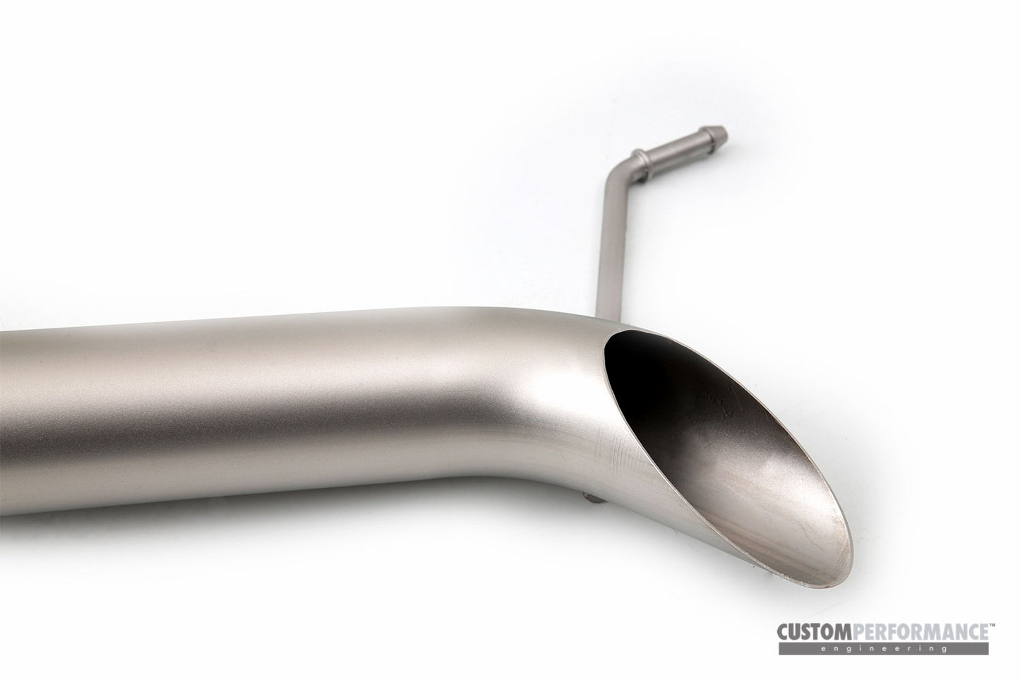 cp-e™ Ford Mustang EcoBoost 2.3L '15-, cp-e Austenite 3.00" Single Exhaust / 18" Oval Muffler | 304 Stainless Steel Mandrel Bent - Titan Finish Tips