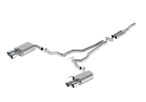 Ford Racing 2024 Mustang 2.3L Extreme Non-Active Cat-Back Exhaust w/GT Valance - Chrome Tip