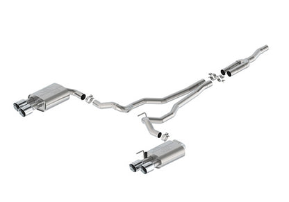 Ford Racing 2024 Mustang 2.3L Extreme Non-Active Cat-Back Exhaust w/GT Valance - Chrome Tip