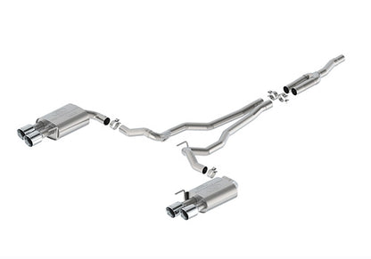 Ford Racing 2024 Mustang 2.3L Sport Non-Active Cat-Back Exhaust w/GT Valance - Chrome