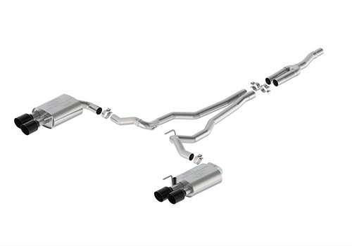 Ford Racing 2024 Mustang 2.3L Touring Non-Active Cat-Back Exhaust w/GT Valance - Black Tip