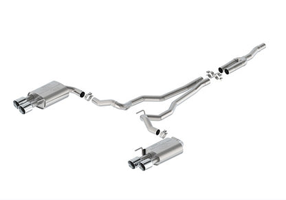 Ford Racing 2024 Mustang 2.3L Touring Non-Active Cat-Back Exhaust w/GT Valance - Chrome Tip