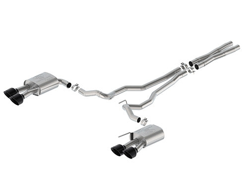 Ford Racing 2024 Mustang 5.0L Extreme Non-Active Cat-Back Exhaust w/Valance - Black Tip