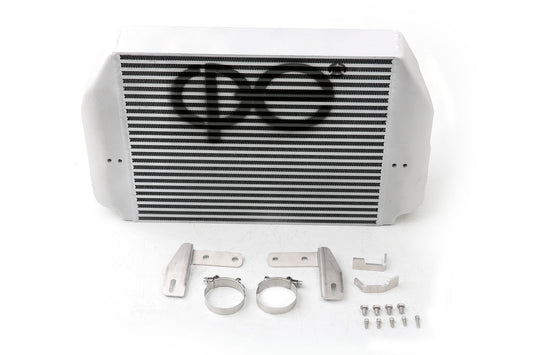 cp-e™ Ford Mustang EcoBoost 2.3L '15-, cp-e Core Front Mount Intercooler Kit / Full Cast Endtanks | Billet Mounts | Clamps | Titan Finish l Stage 2