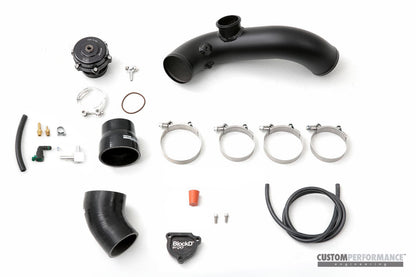 cp-e™ Ford EcoBoost Mustang '15- cp-e Exhale BOV Kit for VTA / Hard Pipe to Throttle, Tial Sport Flange Q - VALVE NOT INCLUDED l Satin Black