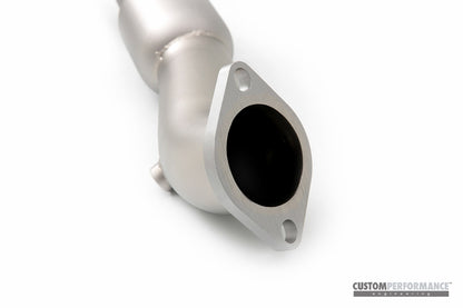 cp-e™ Ford EcoBoost Mustang '15-, QKspl Downpipe,  Stock Flange Back, 2.25" or 3.00" Catback Connection, 304 Stainless Steel | NO CAT, OFF ROAD USE ONLY