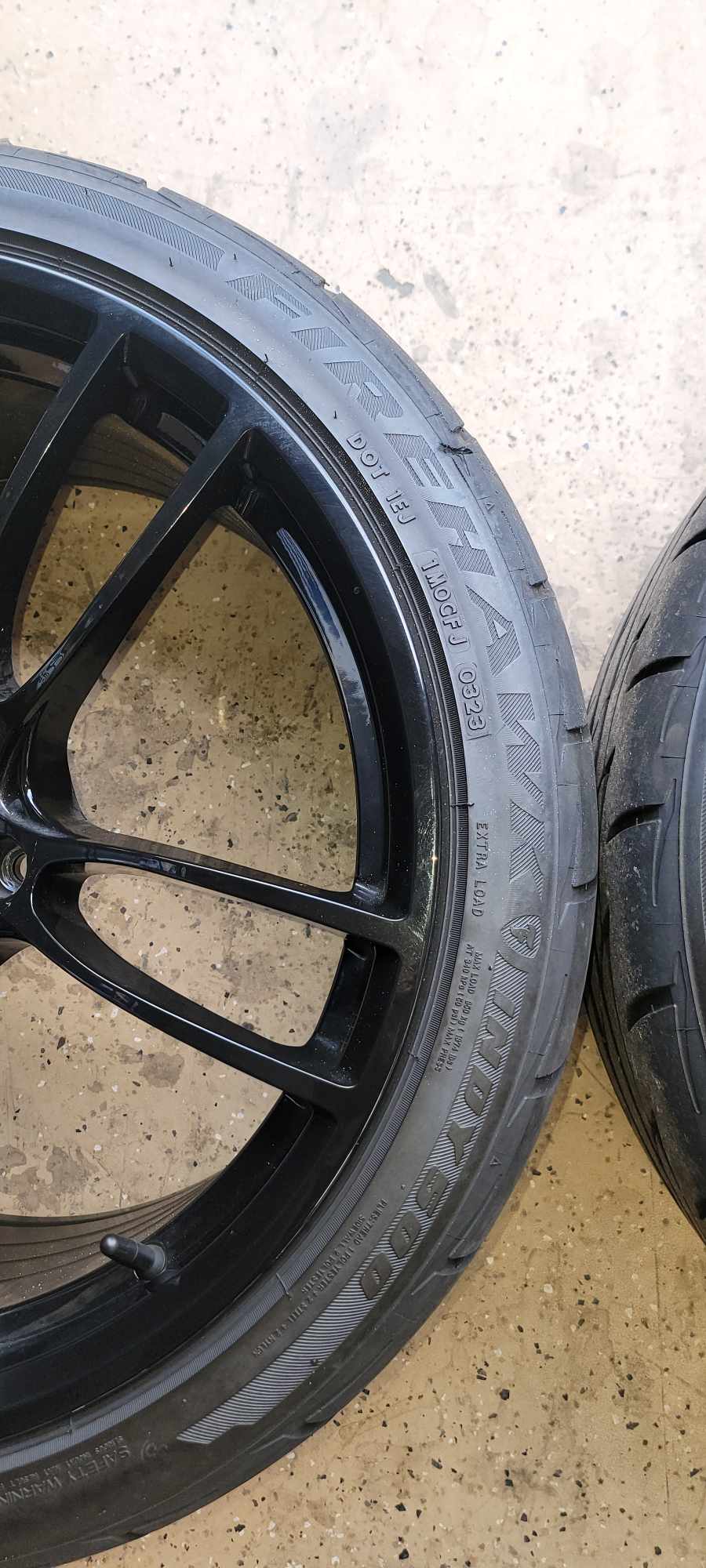 USED PARTS: P51 20" Gloss Black Wheels w/Toyo Proxes R888R