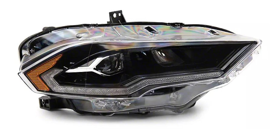 Raxiom 18-23 Ford Mustang GT EcoBoost LED Projector Headlights - Black Housing / Clear Lens