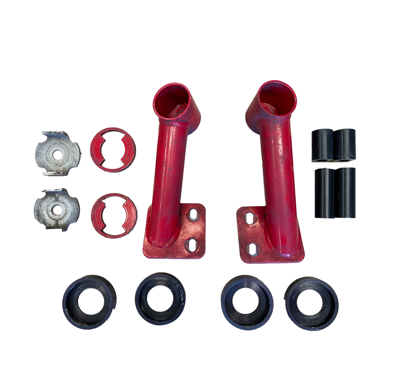 BMR Mustang Cradle Bushing Lockout Kit - Red (15-24)