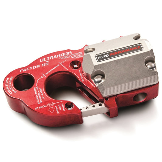 Ford Racing Factor 55 UltraHook con protector de cuerda - Rojo