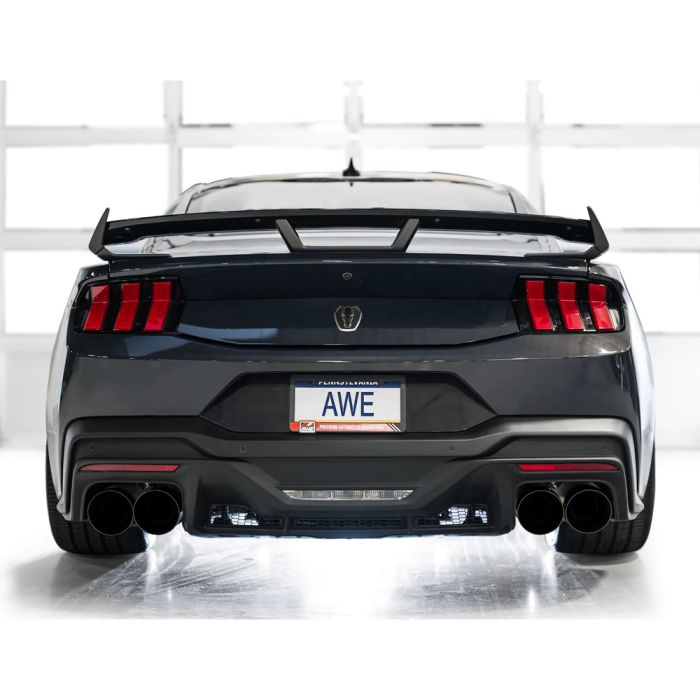 AWE 2024 Ford Mustang Dark Horse S650 RWD SwitchPath Catback Exhaust w/ Quad Diamond Black Tips