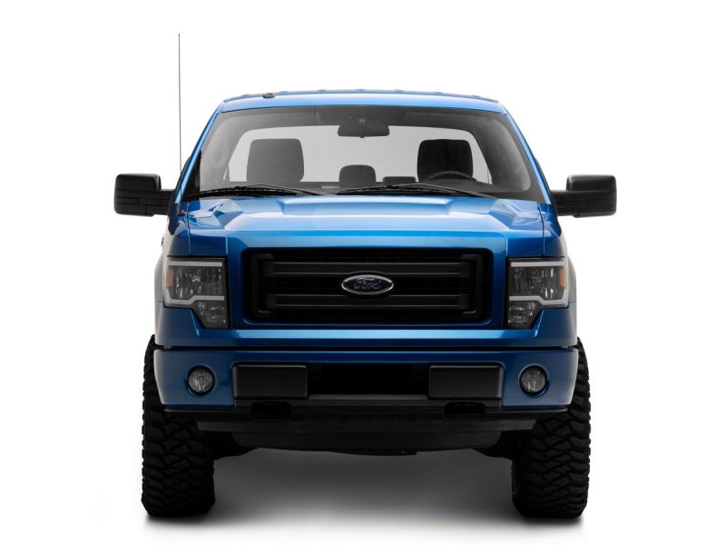 Raxiom 09-14 Ford F-150 Axial Series Headlights w/ LED Bar- Blk Housing (Clear Lens)