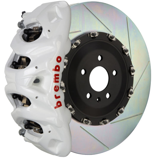 Brembo 15-23 Mustang GT/V6/EcoBoost Front GT BBK 6 Piston Cast 380x34 2pc Rotor Slotted Type1-White