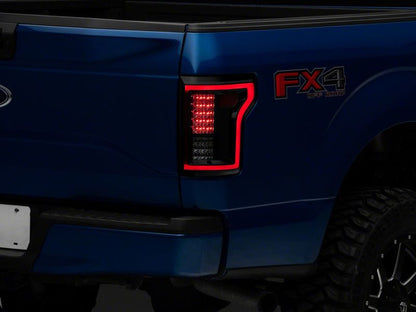 Raxiom 15-17 Ford F-150 LED Tail Lights- Blk Housing (Smoked Lens)