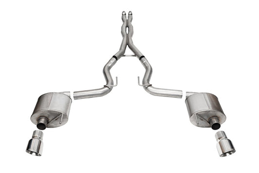 Corsa 2024 Ford MustangGT Sport Cat-Back Exhaust System 3.0in Dual Rear Exit w/4.5in Pro Series Tips