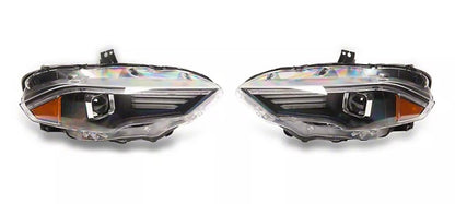 Raxiom 18-23 Ford Mustang GT EcoBoost LED Projector Headlights- Black Housing (Clear Lens)