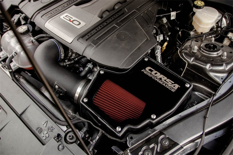 Entrada de aire Corsa DryTech 3D Caja cerrada 18-20 Ford Mustang GT 5.0L V8