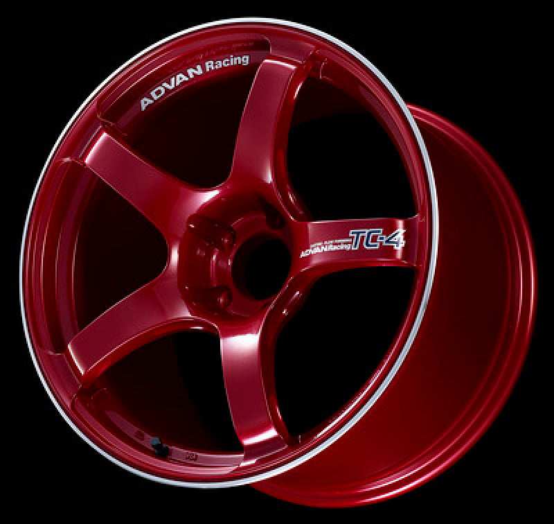 Advan TC4 17x7.5 +48 5-114.3 Racing Candy Red y rueda de anillo