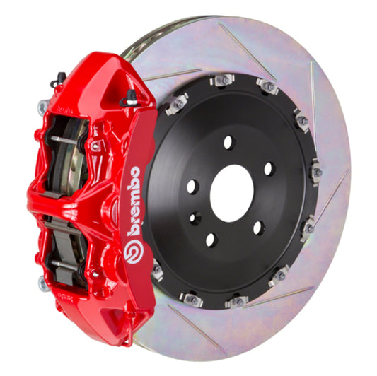 Brembo 15-23 Mustang GT (S550) Front GT BBK 6 Piston Cast 405x34 2pc Rotor Slotted Type-1-Red