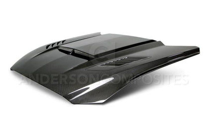 Anderson Composites 15-17 Ford Mustang (Excl. GT350/GT350R) Ram Air Double Sided Hood