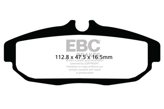 EBC 12 Pastillas de Freno Traseras Ford Mustang 5.8 Sobrealimentado (GT500) Shelby Redstuff