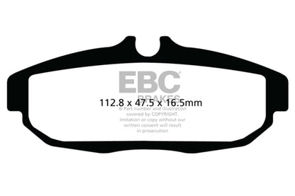 EBC 12 Pastillas de Freno Traseras Ford Mustang 5.8 Sobrealimentado (GT500) Shelby Yellowstuff