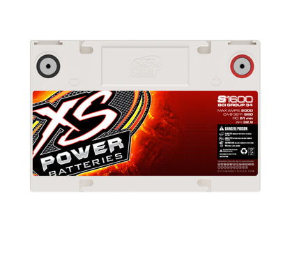 XS Power Batteries 16V AGM Batteries - 3/8" Stud Terminals Included 2000 Max Amps