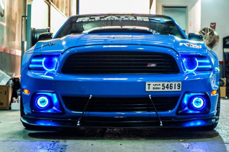 Oracle Ford Mustang 10-12 LED Halo Kit - Projector Headlights - White