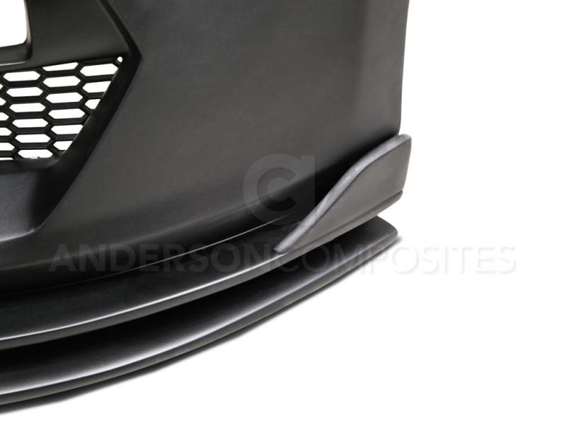 Anderson Composites Parachoques delantero de fibra de vidrio estilo Ford Mustang GT350 15-16 con borde delantero