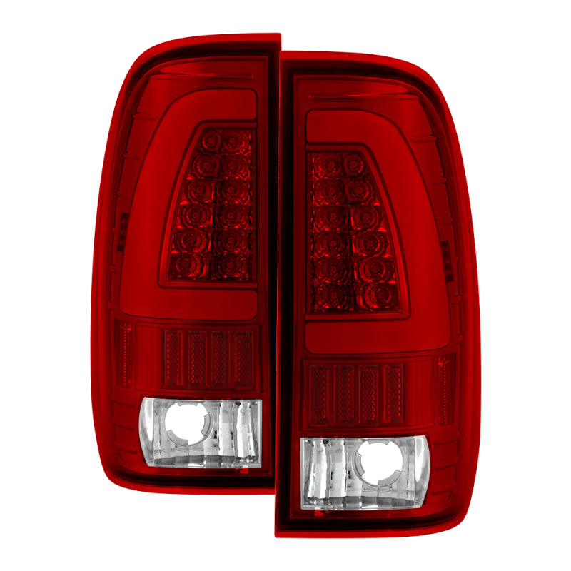 xTune Ford F150 Styleside 97-03 Barra de luces LED luces traseras - Rojo transparente ALT-ON-FF15097-LBLED-RC