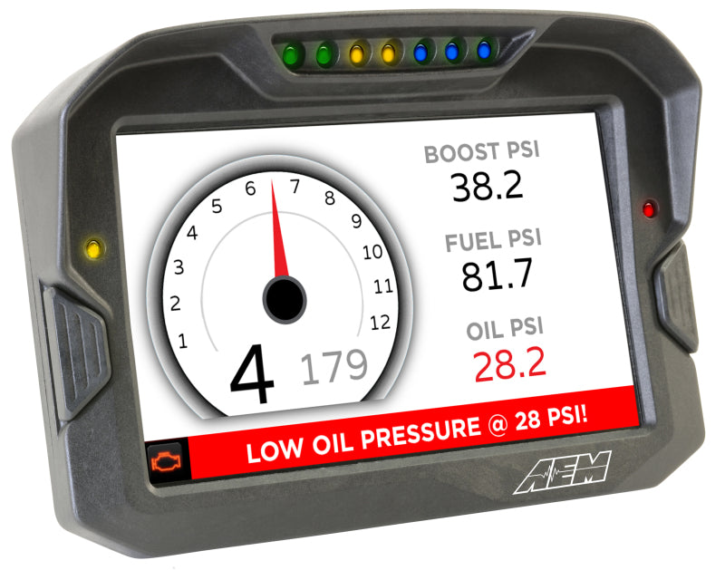 Pantalla digital de fibra de carbono AEM CD-7 Logging Race Dash (solo entrada CAN)