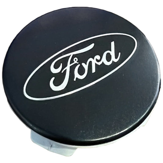 Ford Racing Ford Car Kit de tapa central de rueda negra y cromada - Satinado